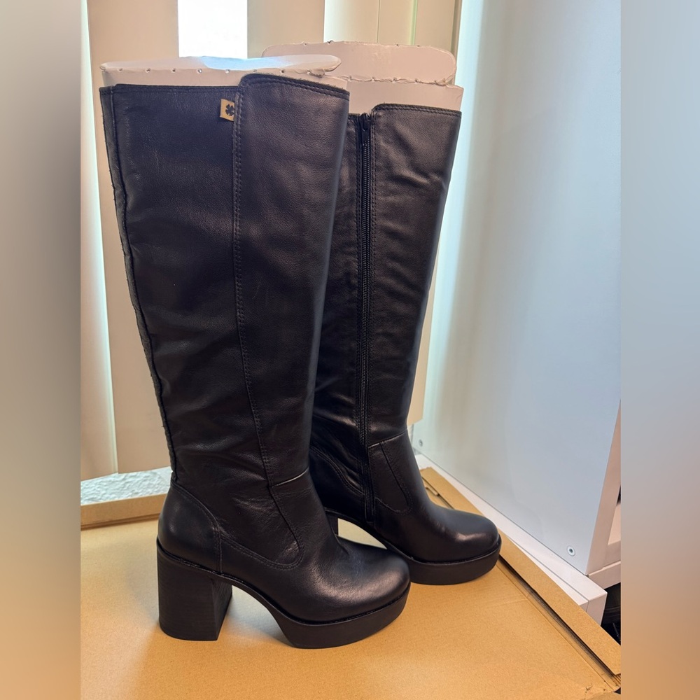 Lucky brand black leather boots